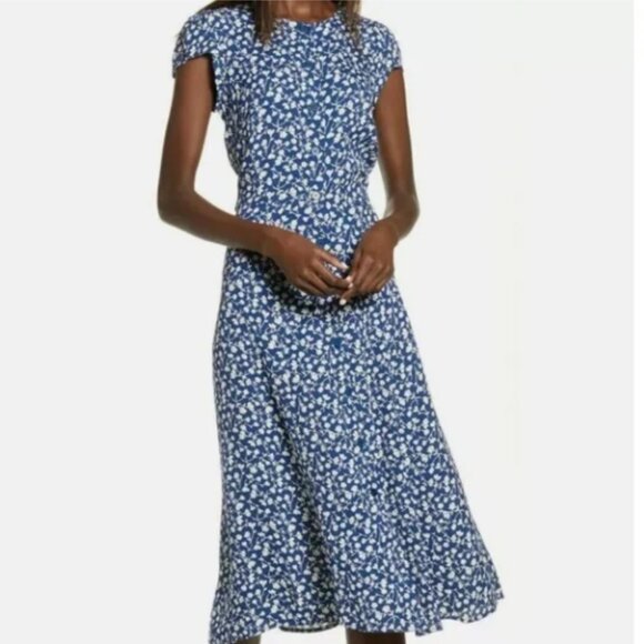 Reformation Dresses & Skirts - Reformation Fauna midi dress blue white floral size 0